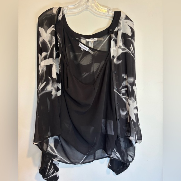 Calvin Klein Monochrome Patterned Top - Picture 4 of 4